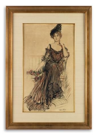 ALBERT STERNER. Society lady in gown and hat.